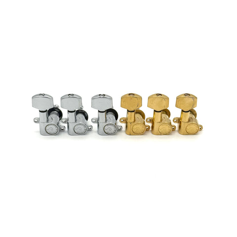 Schaller Gold/Chrome Mini “Double Tab” Tuners (Set of 6)