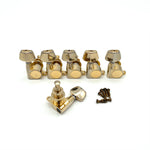 Gotoh “Crown Head” SG360 6 In Line Gold Tuners (No Logo)